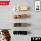 Close-up of a snap clip bow hair accessory from set