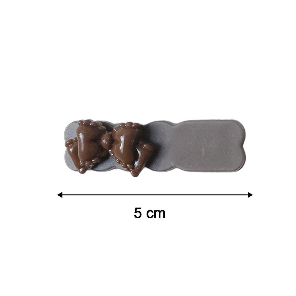 Measurement size chart for elegant bow design hair clips set