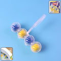 Set of toilet cleaning balls for automatic toilet bowl cleaner