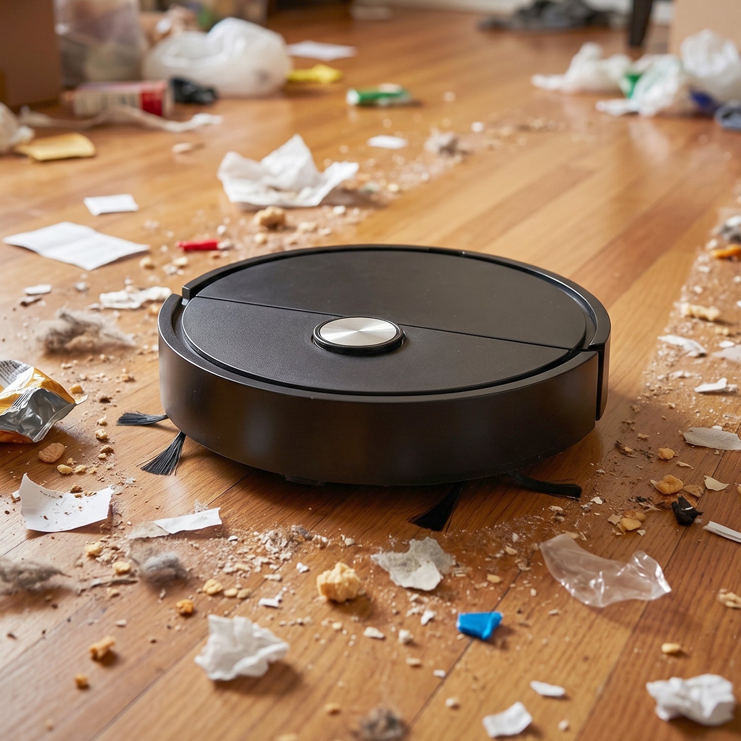 Smart floor cleaner robotic vacuum designed for dry and light wet cleaning