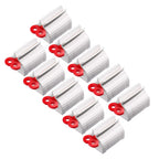Tube dispenser with toothpaste tube inserted for zero-waste use