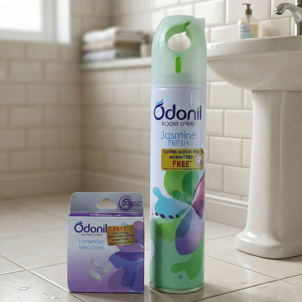 Odonil Room Spray & Air Freshener combo set in mix fragrances for home and office