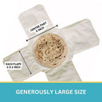 Cloth size label showing dimensions of roti cover cloth