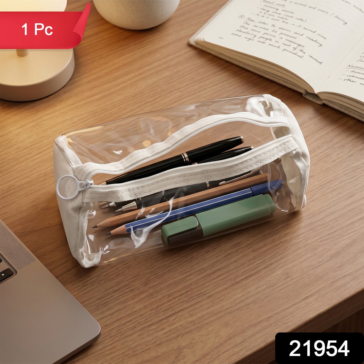 Clear PVC pencil pouch case in stylish design