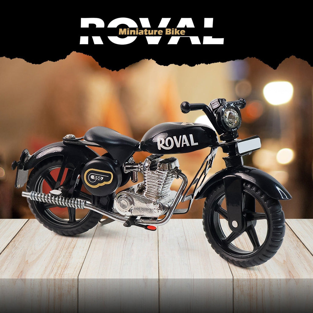 Metal bullet bike toy model front view highlighting detailed design
