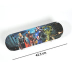 Side view of the Konex wood skateboard, showcasing its stable construction.