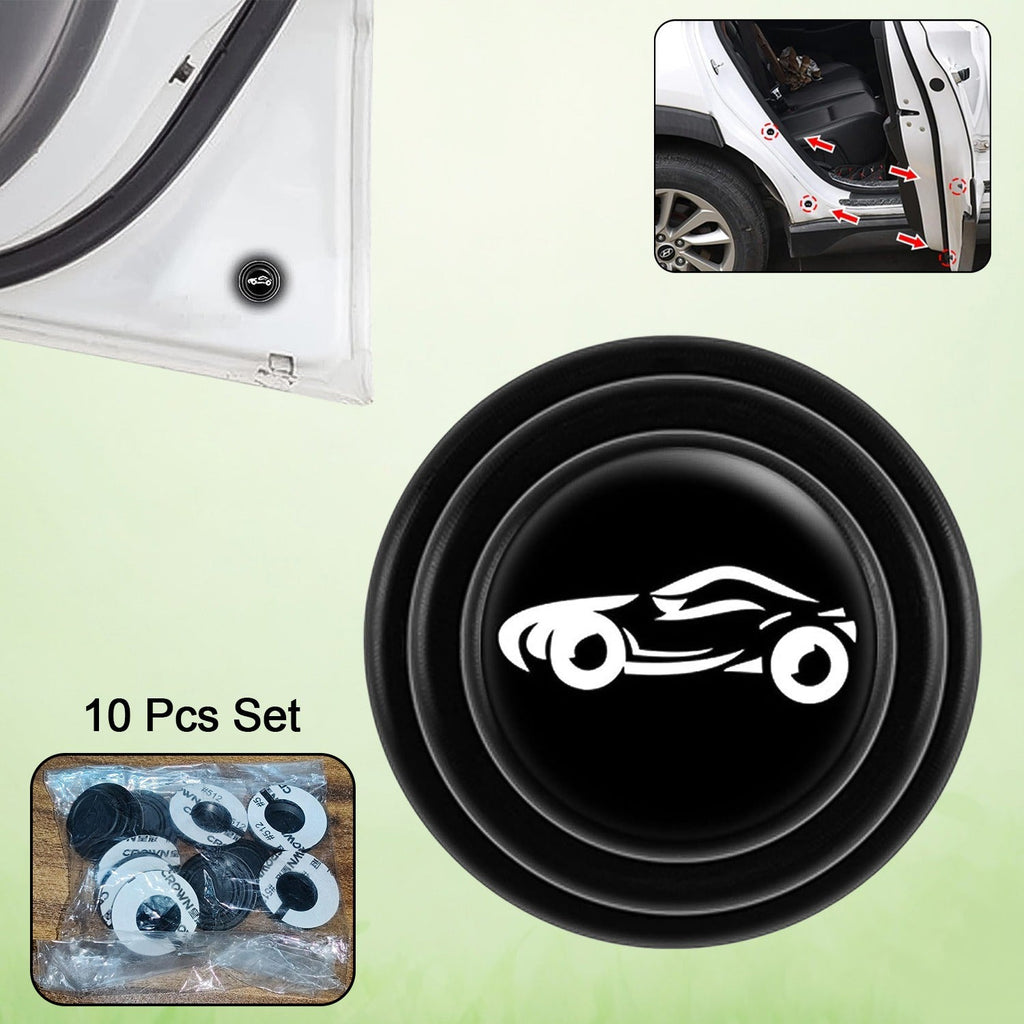 Car Door Protector stickers (10 Pcs) shown on a black car door edge.
