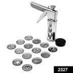 RaceCore kitchen press showcasing its comprehensive set of 15 sev maker attachments.