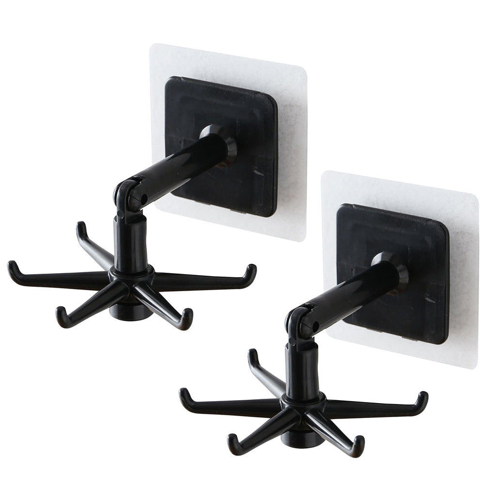 Pack of 2 rotatable hooks for kitchen organization, displayed in a brown box.
