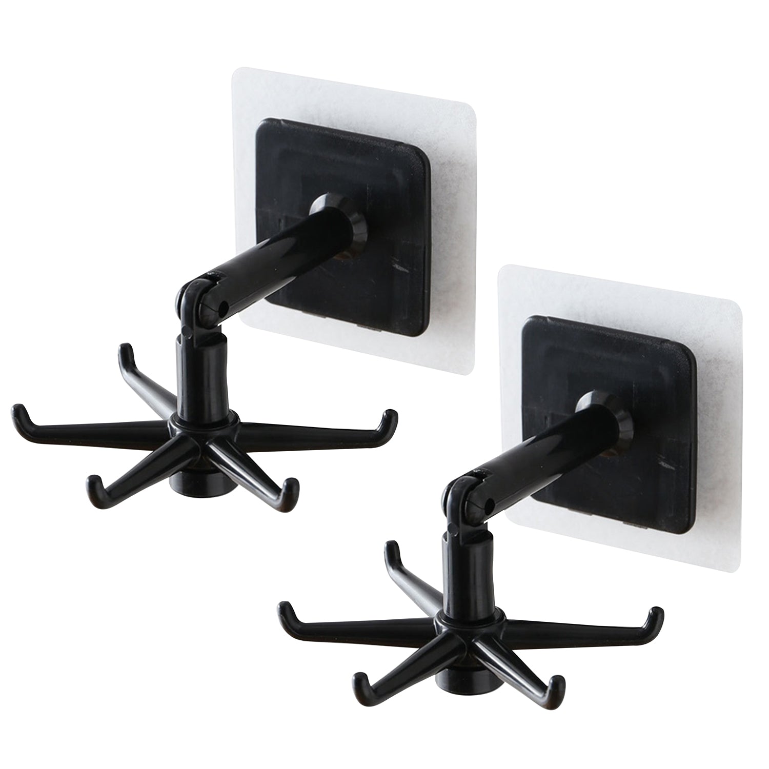 Brown box containing versatile rotatable hooks for home storage solutions.