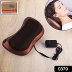 User enjoying the Professional Massage Pillow for neck and back pain relief.
