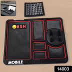 Close-up view of silicone mobile phone holder car dashboard mat