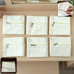 Pack of 6 saree storage bags with zip closure to protect garments