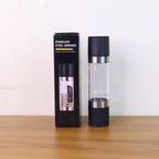 Another angle of salt and pepper grinder highlighting its dual compartments