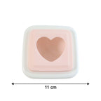 Toast cutter showing size reference of heart shape sandwich mold