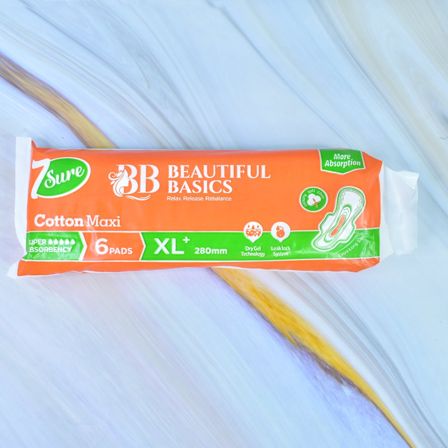 Soft, rash-free cotton top sheet on sanitary pads for sensitive skin