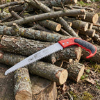 Sharp serrated blade pruning saw designed for precise gardening cuts