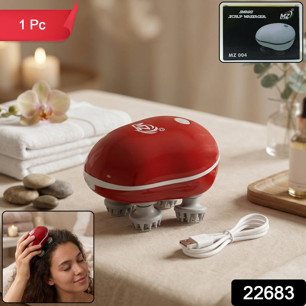 Smart scalp massager device with ergonomic design