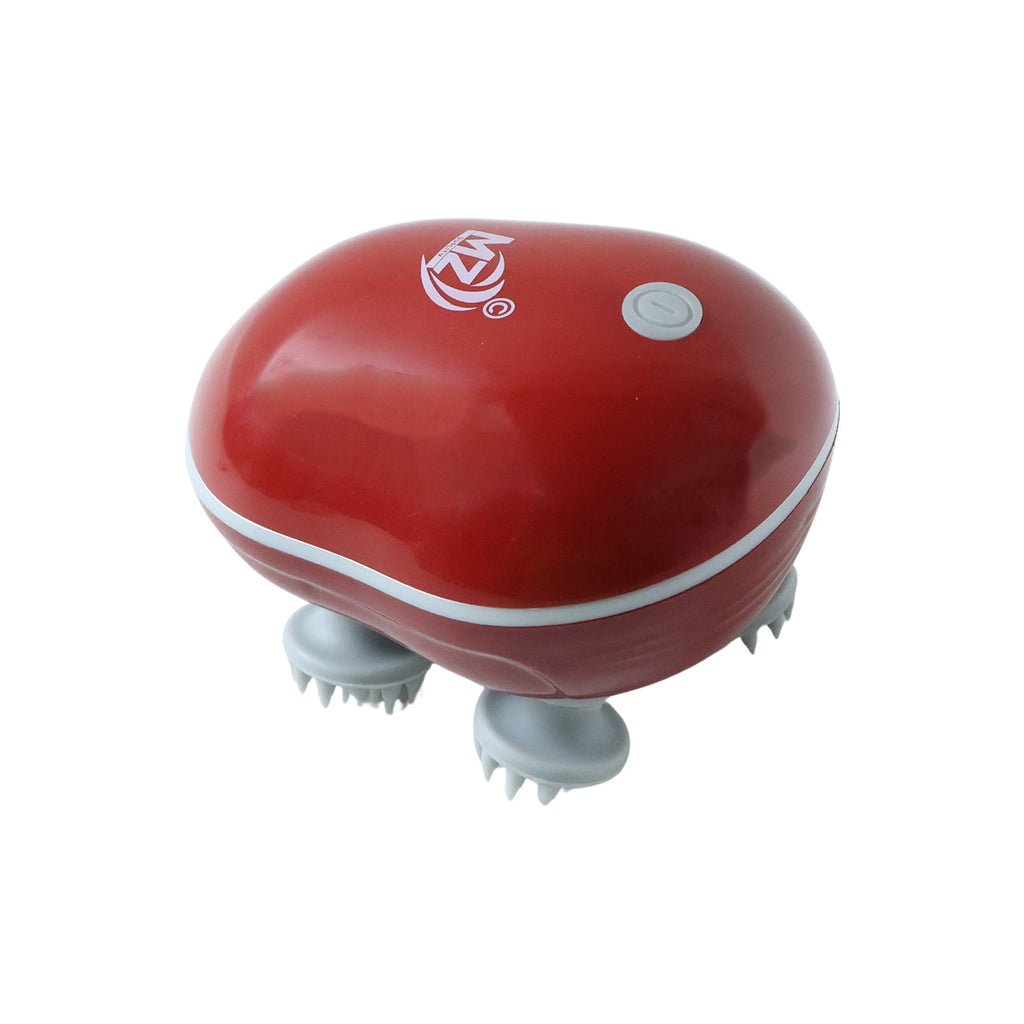 Massager with soft nodes on a user's scalp