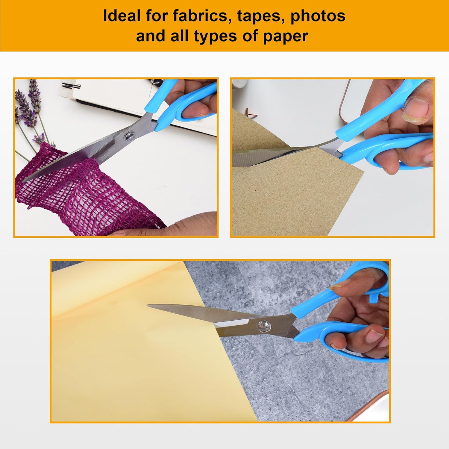 Detail of the comfortable, ergonomic handle designed for extended use with these craft scissors.