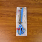 Detailed view of the 10-inch Carbo Titanium fabric scissors for crafting and tailoring.