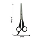 Hair thinning scissors displaying ergonomic finger rest for comfort