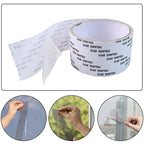 Close-up view of fiberglass mesh mosquito net repair tape showing durability