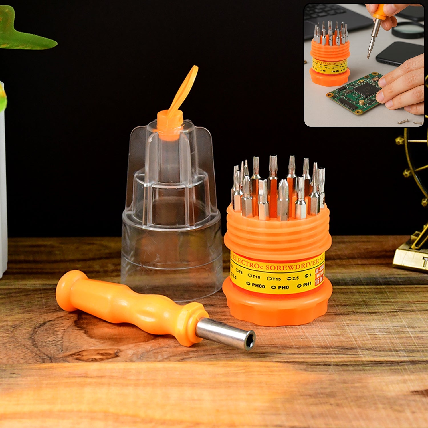 15-in-1 precision screwdriver set tools with compact case