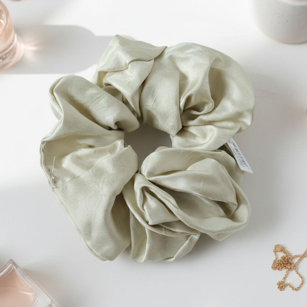 Comfortable fabric hair scrunchie with elastic for secure grip
