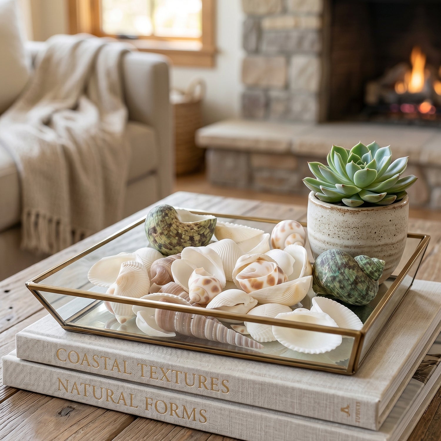 Group of assorted natural shells for decorative and craft purposes
