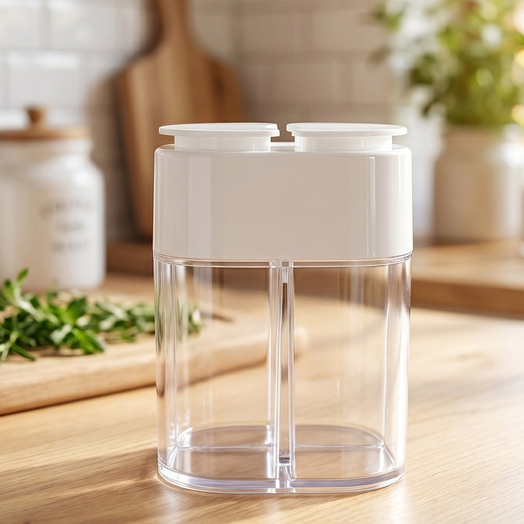Airtight 4 compartment kitchen storage box with transparent body