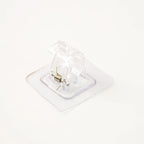Self-adhesive curtain rail clip installed on wall for lightweight curtains