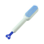 Ergonomic handle of the Self-Cleaning Hairbrush designed for comfortable grip