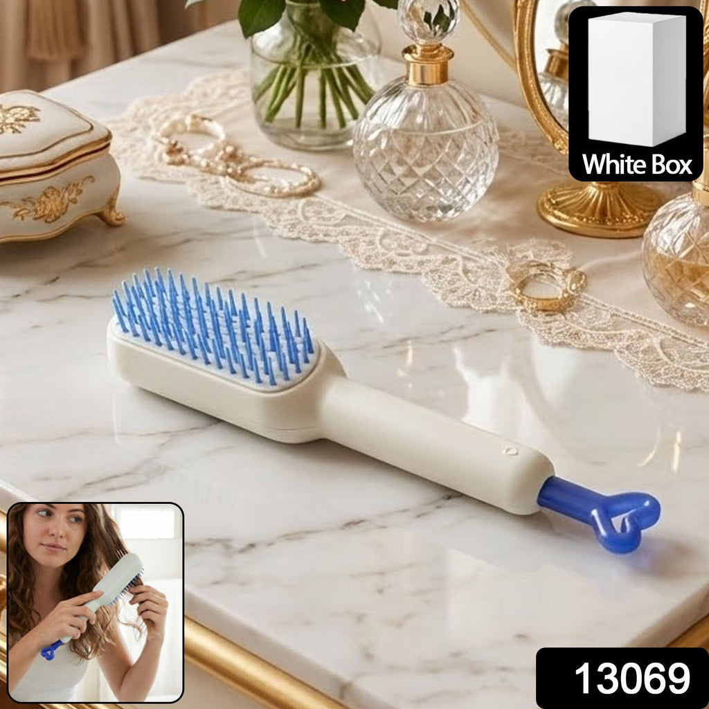 Self-Cleaning Hairbrush packaged in its retail box
