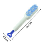 Diagram showing the dimensions of the Self-Cleaning Hairbrush, 23 cm in length