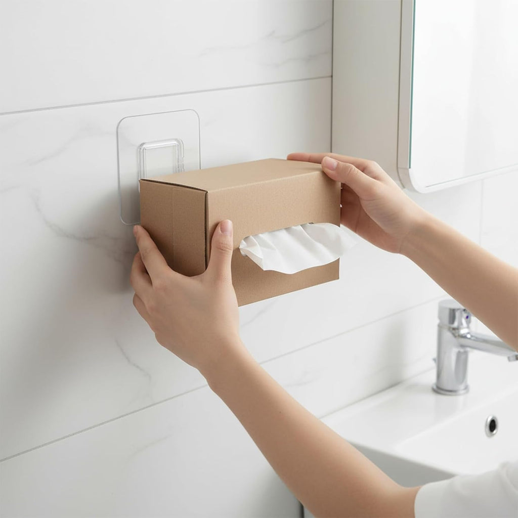 Wall mount transparent sticker hook for bathroom use