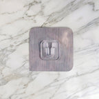 Transparant self-adhesive wall hook for kitchen and bathroom organization