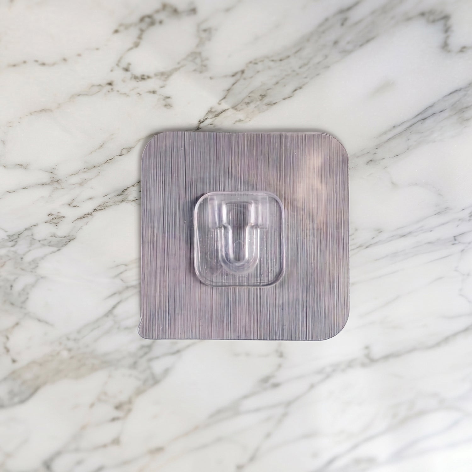 Transparant self-adhesive wall hook for kitchen and bathroom organization