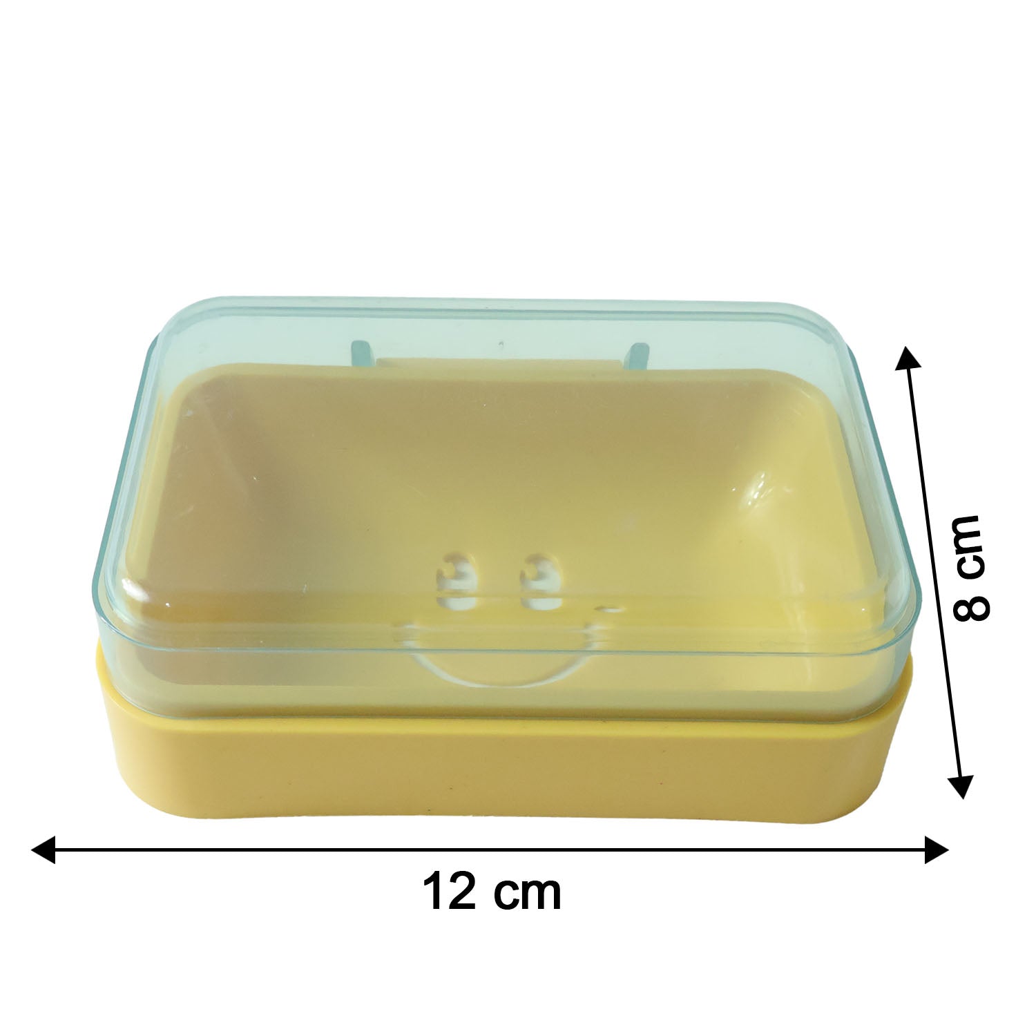 Bathroom soap container featuring flip lid and drainage
