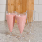 Set of six transparent Plastic Shake Coco Glasses perfect for beverages