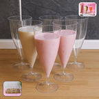 Plastic Shake Coco Glass Set with six transparent 230 ml glasses