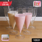 Elegant transparent Plastic Shake Coco Glass Set for stylish serving
