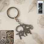 Metal Shiv design keychain with trishul detail