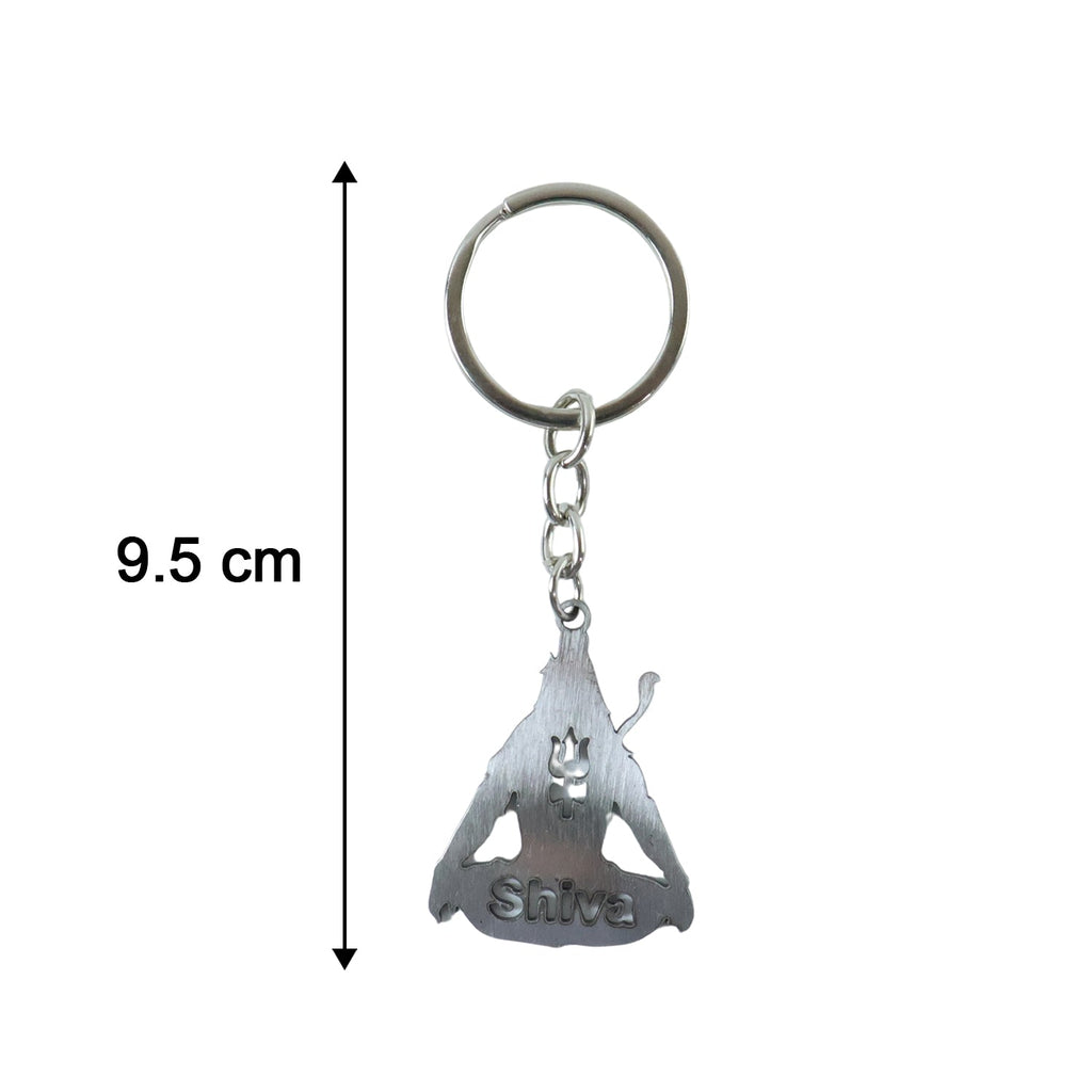 Mahadev religious keychain in durable metal finish