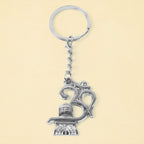 Om Shivling metal keychain showing sturdy chain and strong ring