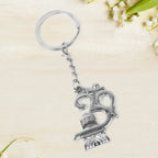 Detailed design of Shivling metal keychain highlighting craftsmanship