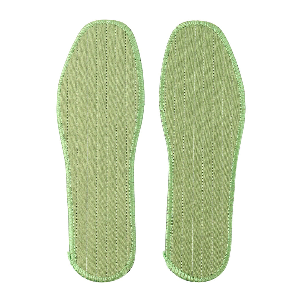 Fabric insoles with ventilation holes to keep feet dry and comfortable