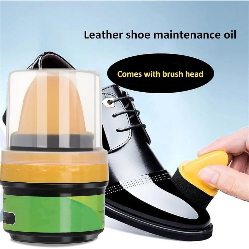 Packaging and sponge applicator for black shoe polish cream