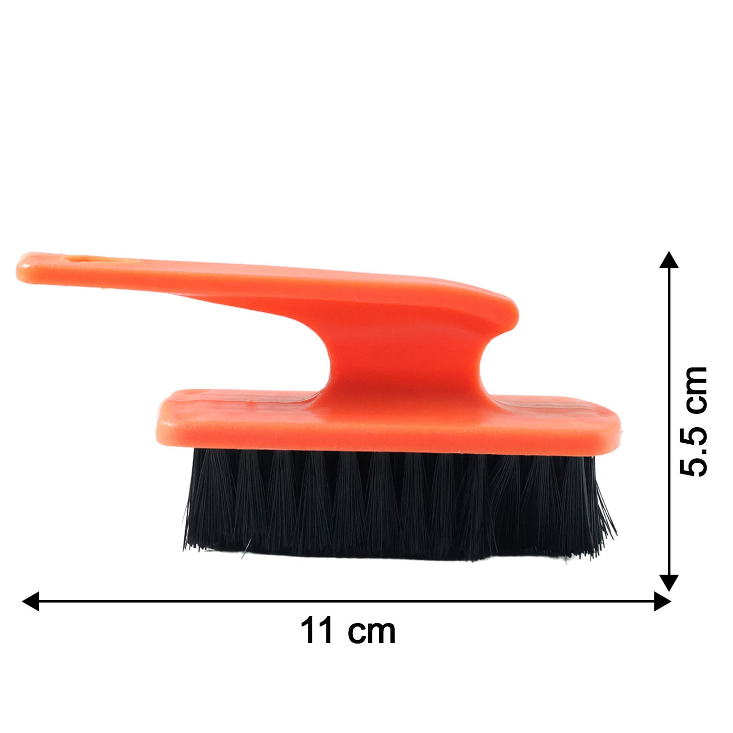Compact shoe cleaning brush size and handle shown for hand use