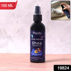 Close-up label of Shoe Cleaner Spray bottle showing product details